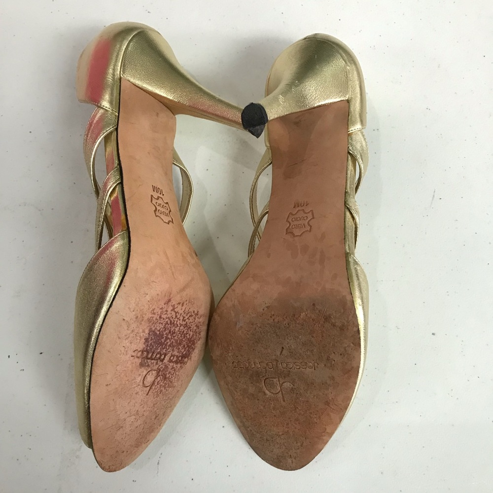 Jessica Bennett Plato Gold Heels - Picture 8 of 8